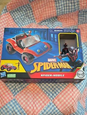 Marvel Spider-Man Spider-Mobile Toy Vehicle - Red & Blue New!